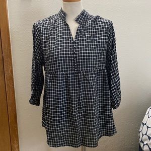 Plaid maternity top